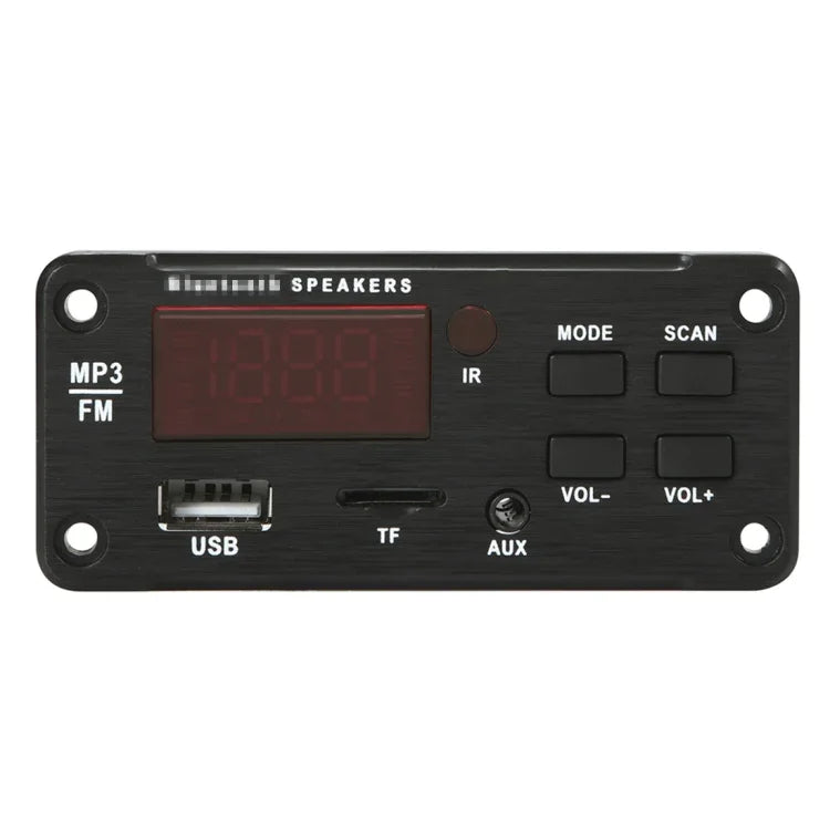 Car 12V Color Screen Display Bluetooth 5.0 Audio MP3 Player Decoder Board FM Radio TF Card USB 3.5mm AUX, with Remote Control, 12V