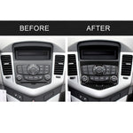 Car Carbon Fiber CD Panel Decorative Sticker for Chevrolet Cruze 2009-2015, Left and Right Drive Universal, CD Panel