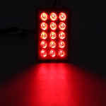 DC12V 1W Car Square Highlight Brake Lights Reversing Light with 15LEDs SMD-3528, Square (Black), Square (Red), Square (Transparent)