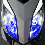 H4 DC12-80V / 20W / 6000K / 2000LM Motorcycle Headlight with Angel Eyes, H4, H4 (Blue), H4 (Red)