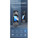 T-13 Bluetooth 5.0 LCD Digital Display Bluetooth Adapter Receiver Transmitter, T-13