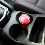 Portable Car Stainless Steel Liner Cigarette Ashtray with Light, with Stainless Steel Liner