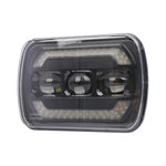 2073S 1 Pair 7 inch Car Square Headlight Work Light, 2073S