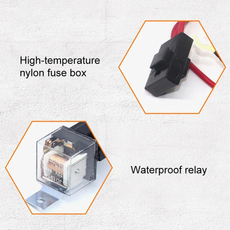 12V Car Horn Wiring Harness Relay Cable, 12V