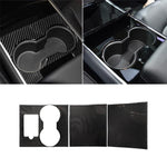3 PCS Carbon Fiber Car Central Control Decorative Sticker for Tesla Model 3, Central Control