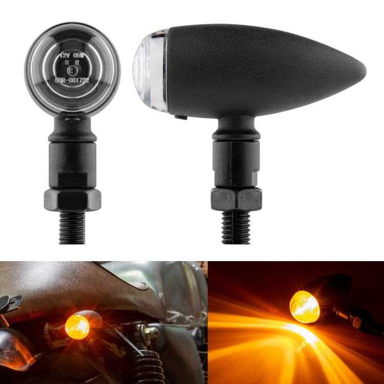 2 PCS KC805 Motorcycle Retro Metal Turn Signal Light