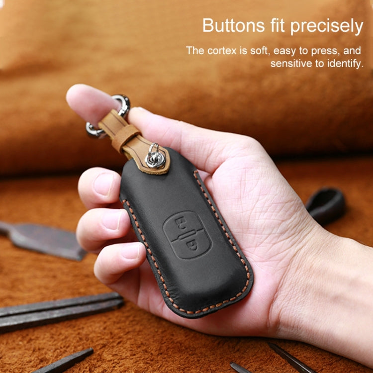 For Mazda Old Style Hallmo Car Cowhide Leather Key Protective Cover Key Case, Two Keys Version, Two Keys Version, For Mazda Old Style, For Mazda, For Mazda Old Style, Two Keys Version