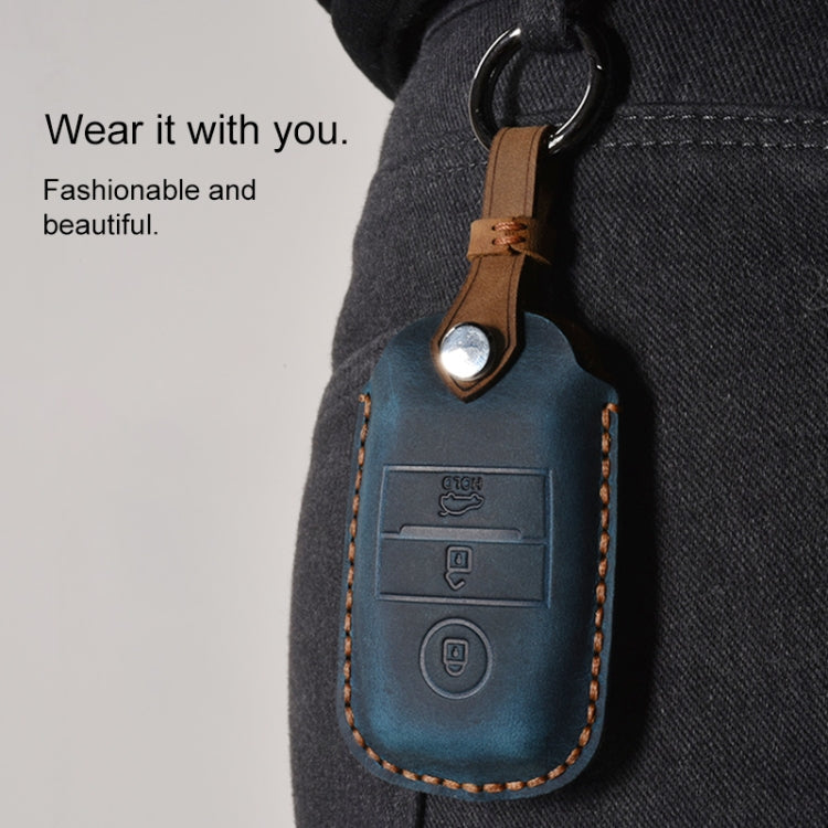For Kia Old Style Car Cowhide Leather Key Protective Cover Key Case, For Kia, For Kia Old Style