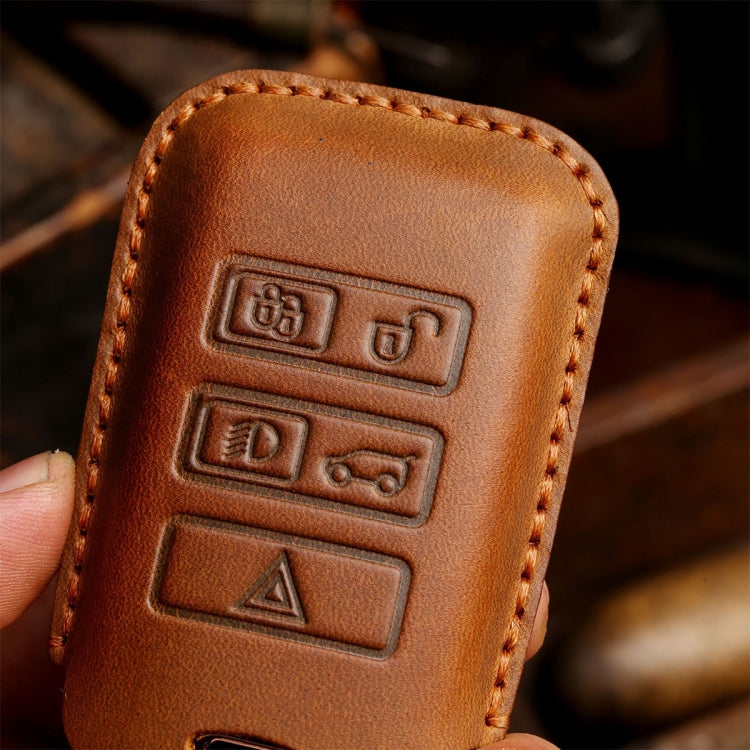 For Land Rover Car Cowhide Leather Key Protective Cover Key Case, For Land Rover