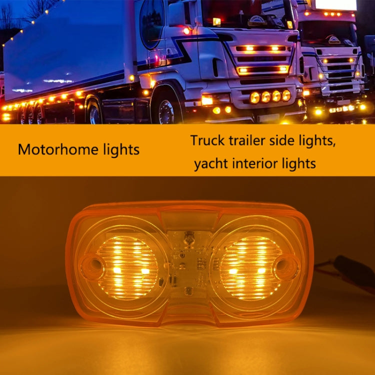 2pcs MK-106 Truck 12LEDs Side Marker Light, MK-106 (Red Light), MK-106 (Yellow Light)