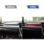 Car Carbon Fiber Central Control Decorative Sticker for Honda Tenth Generation Civic 2016-2019, Right Drive, Central Control Right Drive