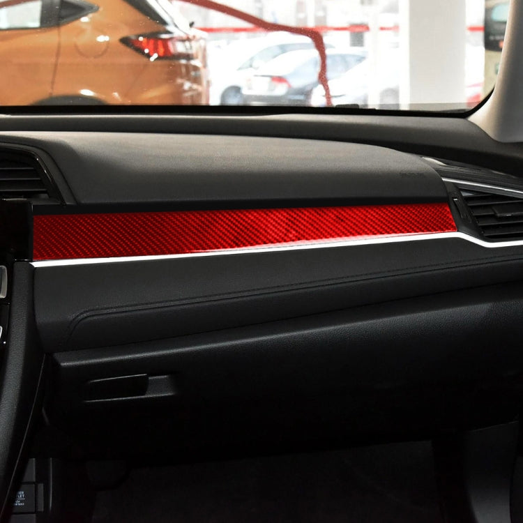Car Carbon Fiber Central Control Decorative Sticker for Honda Tenth Generation Civic 2016-2019, Left Drive, Central Control Left Drive
