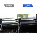 Car Carbon Fiber Central Control Decorative Sticker for Honda Tenth Generation Civic 2016-2019, Left Drive, Central Control Left Drive