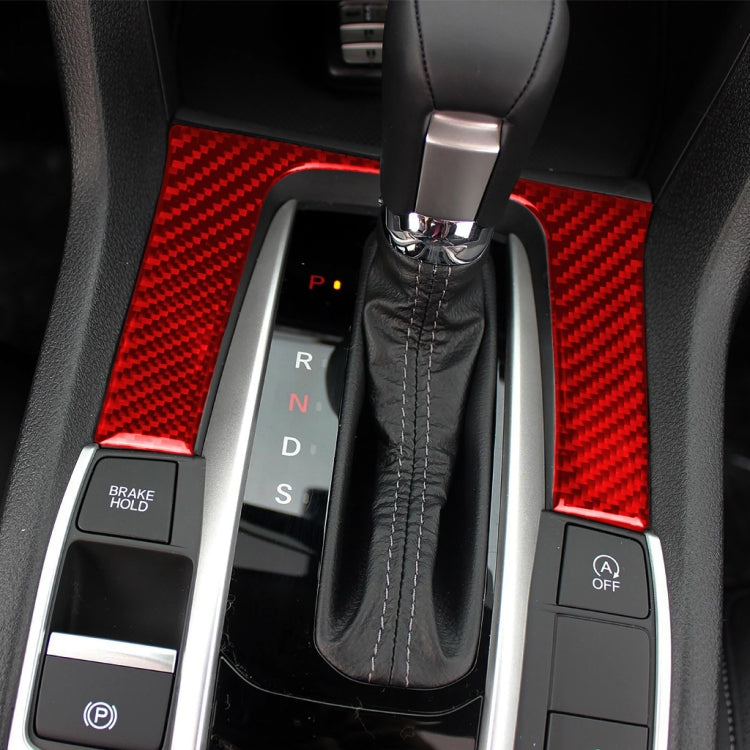Car Carbon Fiber Gear Decorative Sticker for Honda Tenth Generation Civic 2016-2019, Left and Right Drive Universal, Gear