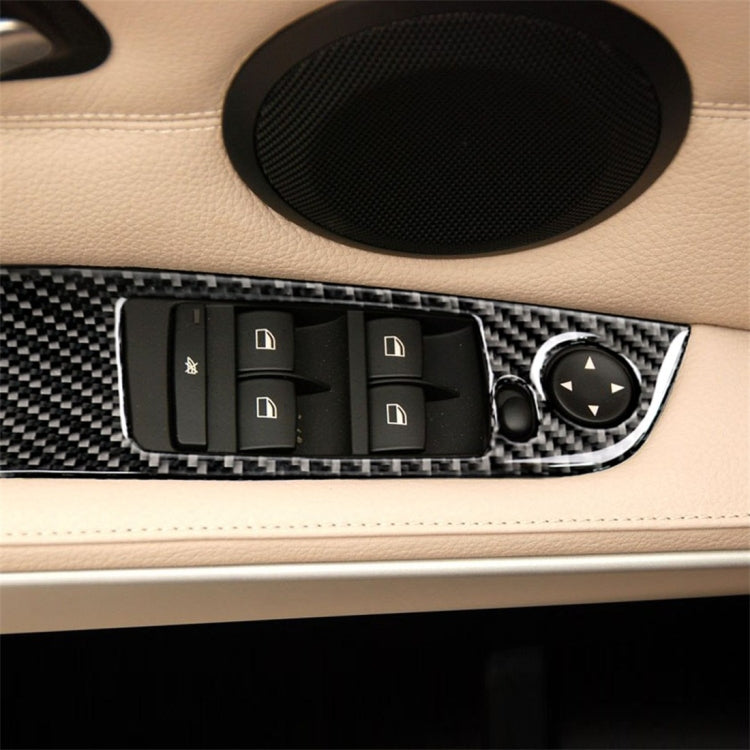 4 PCS Carbon Fiber Car Left Driving Lifting Panel Decorative Sticker without Folding for BMW E90 / 320i / 325i, Diameter: 37.8cm, without Folding,Diameter: 37.8cm