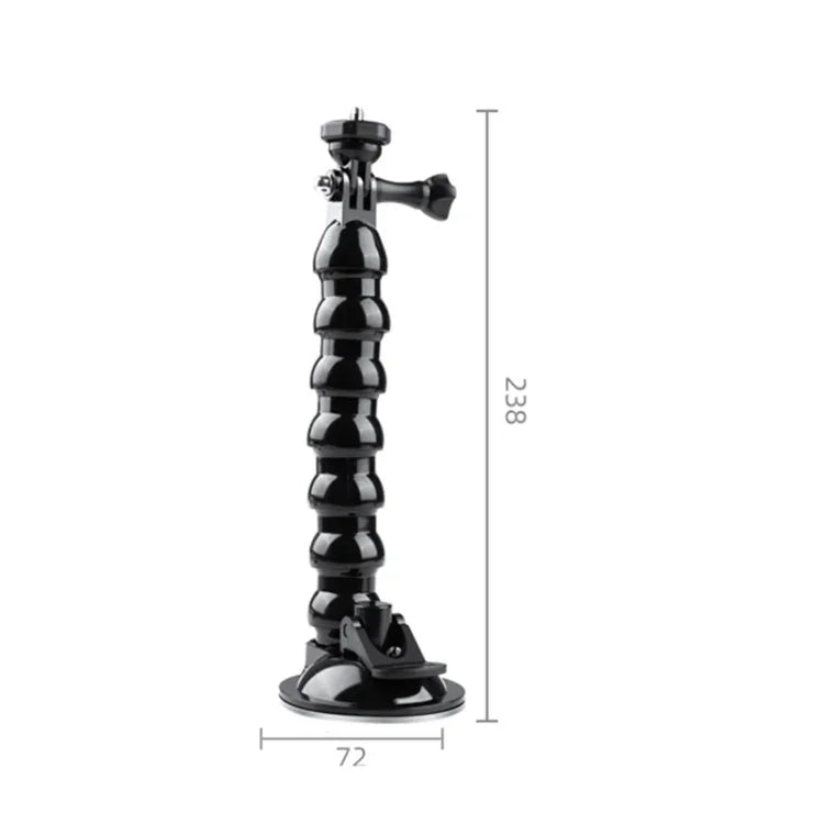 Extended Suction Cup Jaws Flex Clamp Mount with Cold Shoe Phone Clamp, Extended Suction Cup Mount with Cold Shoe Phone Clamp