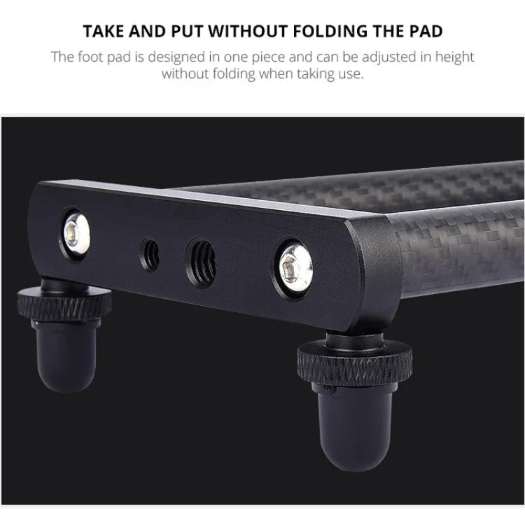YELANGU L40T 40cm Carbon Fiber Slide Rail Track for SLR Cameras / Video Cameras, L40T 40cm