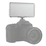 LED011S Pocket 180 LEDs Professional Vlogging Photography Video & Photo Studio Light with OLED Display & Cold Shoe Adapter Mount for Canon / Nikon DSLR Cameras, 180 LED