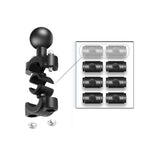 25mm Ball Head Motorcycle Rearview Mirror Fixed Mount Holder with 4 Styles Gaskets for GoPro, Insta360, DJI and Other Action Cameras, 25mm Ball Head with 4 Styles Gaskets