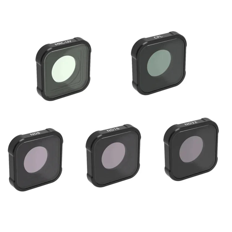 JSR KB Series MCUV+CPL+ND8+ND16+ND32 Lens Filter for GoPro HERO13 Black /12 Black /11 Black /10 Black /9 Black, 5-in-1