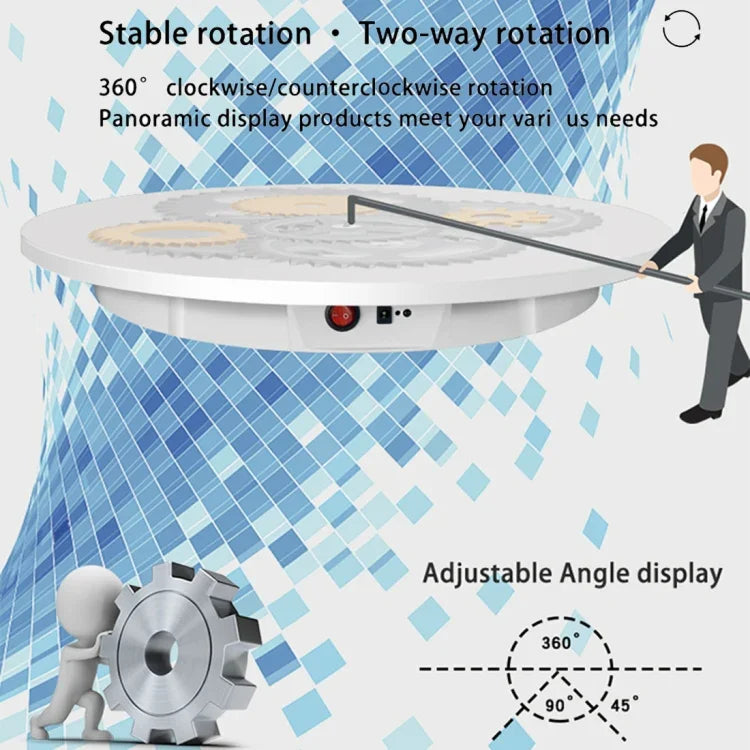 60cm Electric Rotating Display Stand Props Turntable, Load: 100kg, Plug-in Power, US Plug, 60cm, US Plug