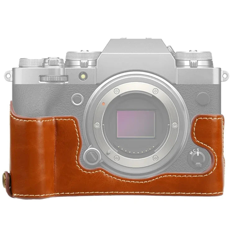 1/4 inch Thread PU Leather Camera Half Case Base for FUJIFILM X-T4, For FUJIFILM X-T4