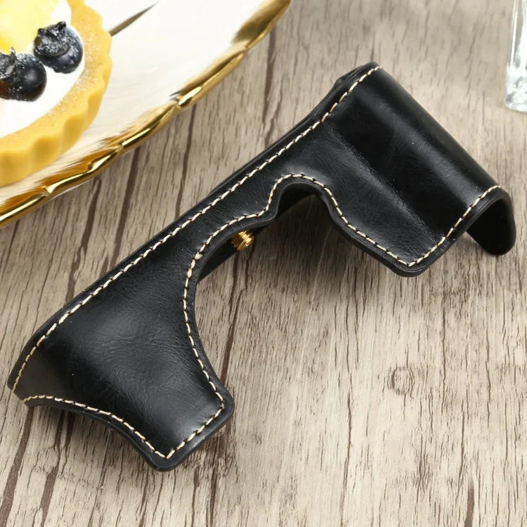 1/4 inch Thread PU Leather Camera Half Case Base for FUJIFILM XT200, For FUJIFILM XT200