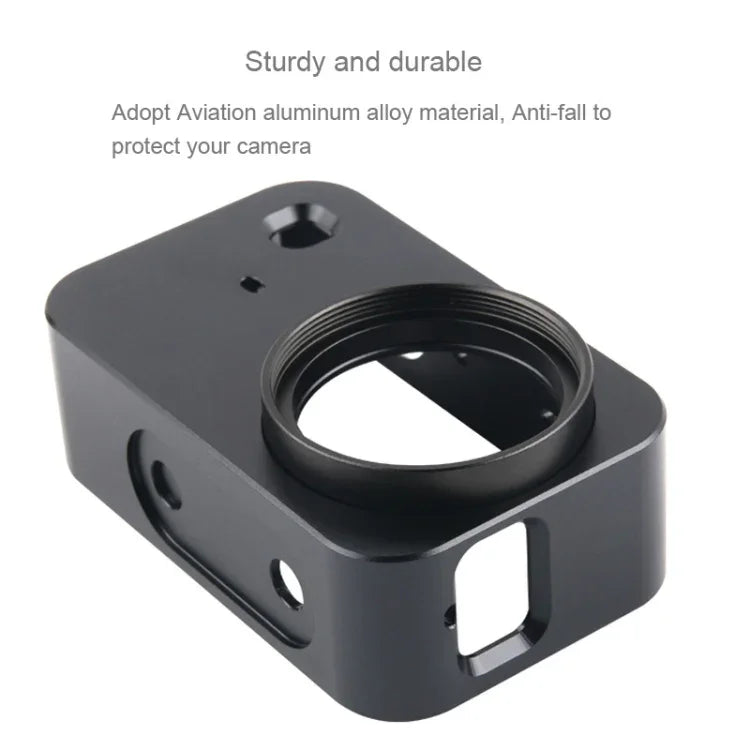 Housing Shell Aluminum Alloy Protective Cage with 37mm Filter Lens & Lens Cap & Screw for Xiaomi Mijia Small Camera
