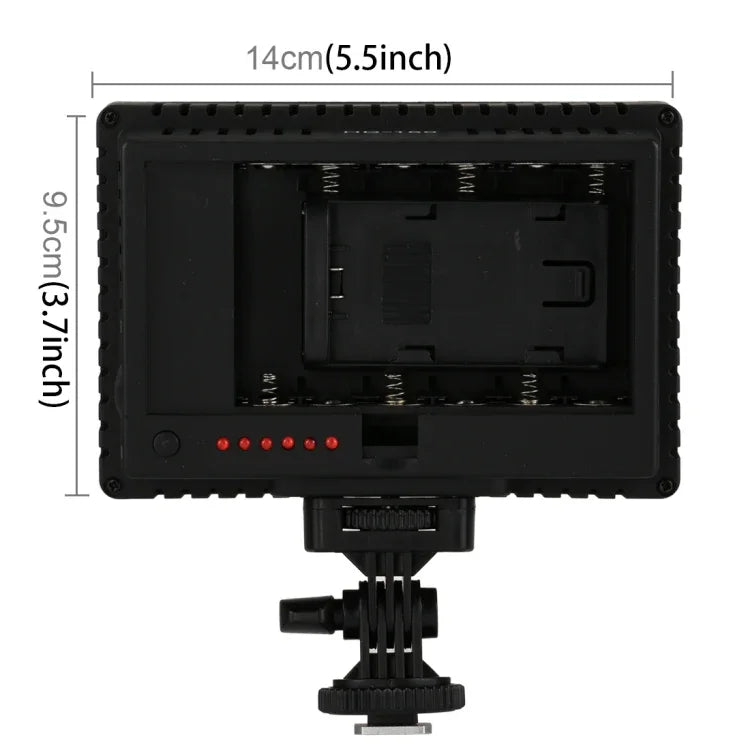 HD-160 White Light LED Video Light on-Camera Photography Lighting Fill Light for Canon, Nikon, DSLR Camera with 3 Filter Plates, HD-160