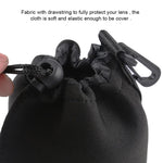 4 PCS Neoprene SLR Camera Lens Carrying Bag Pouch Bag with Carabiner, Size: 10x22cm, 10x14cm, 10x18cm, 8x10cm, 4 Size