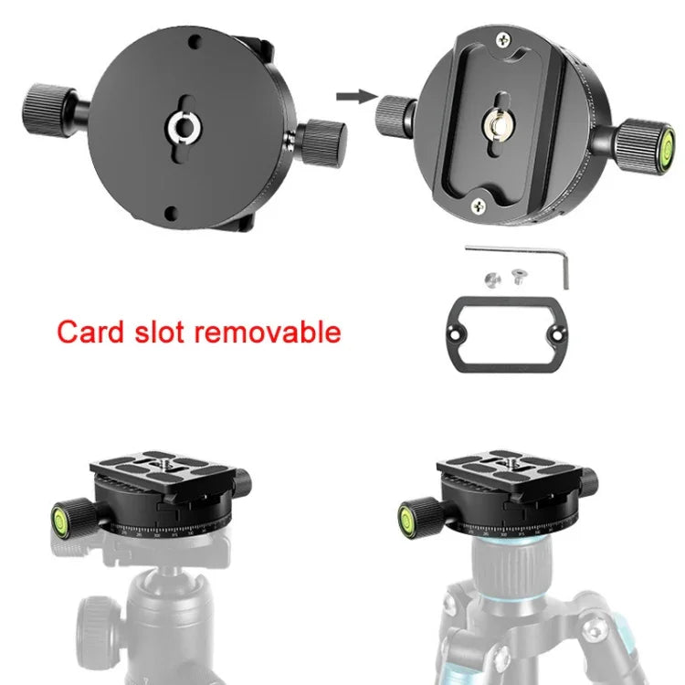 BEXIN QJ-08 Panoramic Rotary Quick Release Clamp Base Tripod Mount, QJ-08