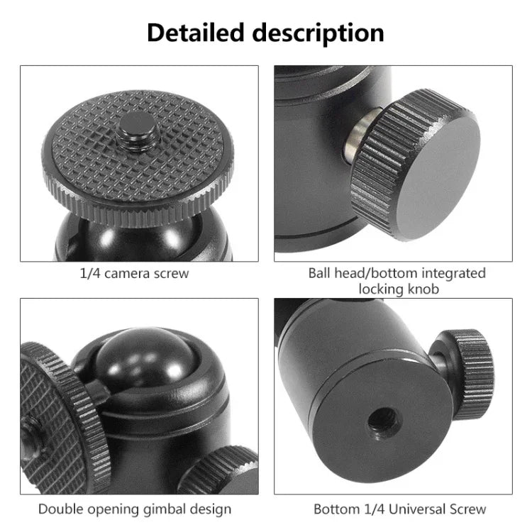 BEXIN K18A Mini 360 Degree Rotation Panoramic Metal Ball Head, K18A
