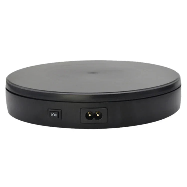 22cm Electric Rotating Turntable Display Stand Live Video Shooting Props Turntable Jewelry Shoes Display Platform, EU Plug, 22cm