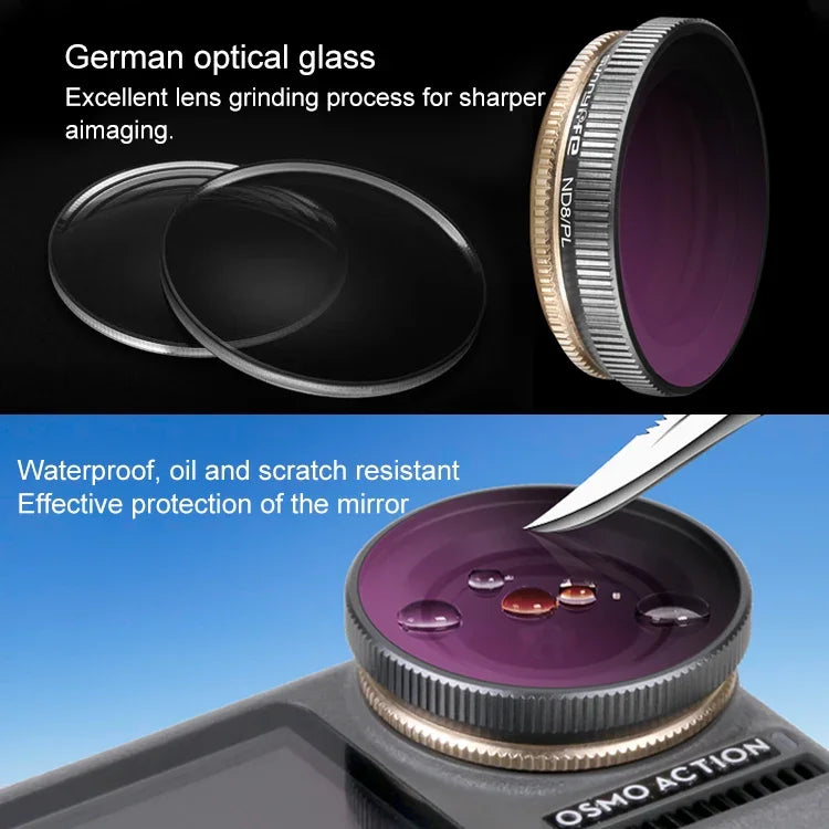 Sunnylife OA-FI172 ND4/PL Adjustable Lens Filter for DJI OSMO ACTION, OA-FI172 ND4/PL