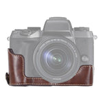 1/4 inch Thread PU Leather Camera Half Case Base for Canon EOS M5, For Canon M5