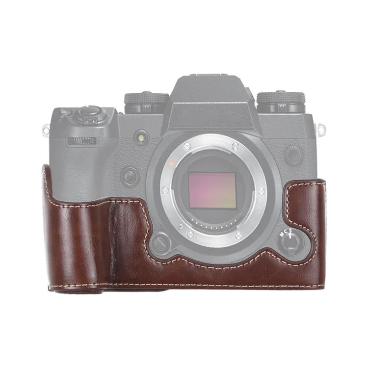 1/4 inch Thread PU Leather Camera Half Case Base for FUJIFILM X-H1, For FUJIFILM X-H1, For FUJIFILM XH1