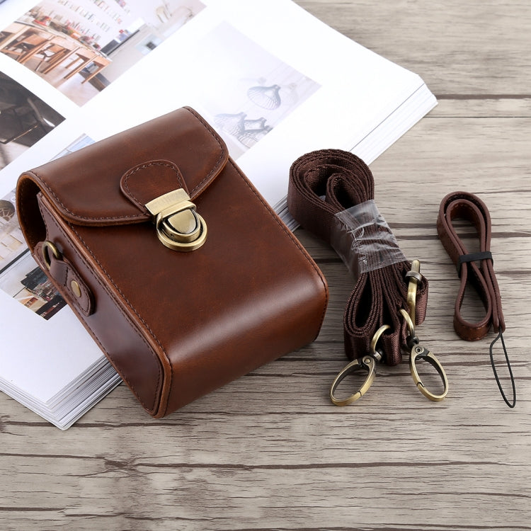 Full Body Camera Buckle Lock PU Leather Case Bag with Hand Strap & Neck Strap for Canon G7X II / G9X Mark II, Sony RX100 / M2, For G7X II, For RX100