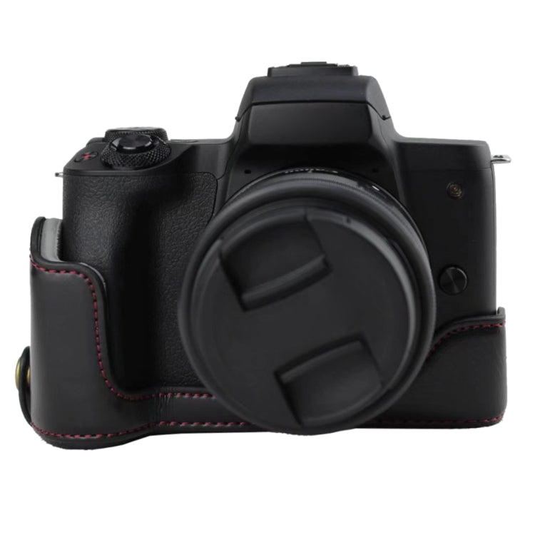 1/4 inch Thread PU Leather Camera Half Case Base for Canon EOS M50 / M50 Mark II, For Canon EOS M50