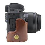1/4 inch Thread PU Leather Camera Half Case Base for Canon EOS M50 / M50 Mark II, For Canon EOS M50