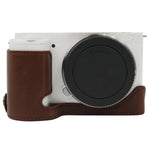 1/4 inch Thread PU Leather Camera Half Case Base for Sony ZV-E10 / ZV-E10L, For Sony ZV-E10