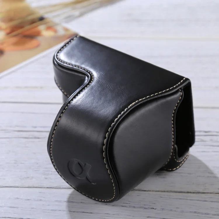 Full Body Camera PU Leather Case Bag with Strap for Sony A5100 / A5000 / NEX-3N (16-50mm / 40.5mm Lens), For Sony A5000, For A5100