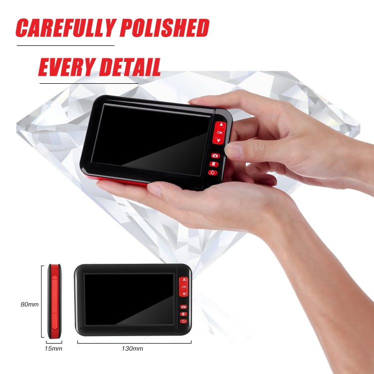 P20 4.3 Inch Screen Display HD1080P Inspection Endoscope with 8 LEDs, Length: 10m, Lens Diameter: 8mm, Hard Line, Length: 10m, Hard Line