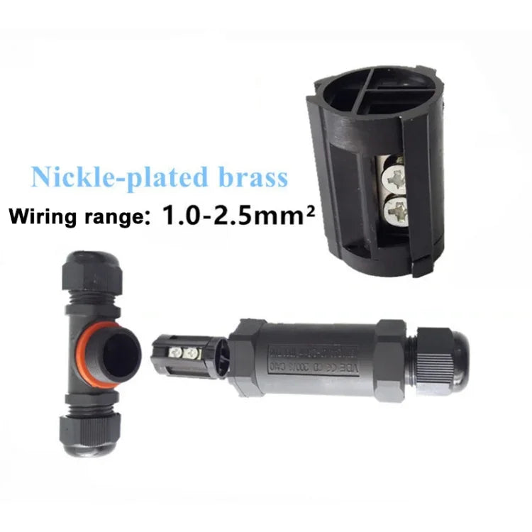 XY25 IP68 Waterproof 3 Pin T-type Cable Connector, XY25(T3)