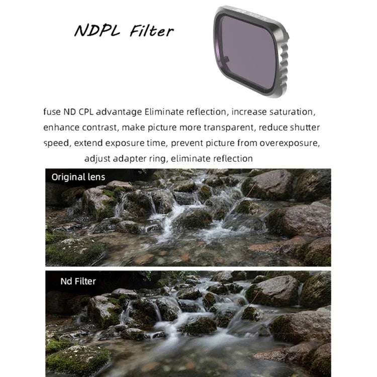 JSR KS ND16PL Lens Filter for DJI Air 2S, Aluminum Frame, ND16PL