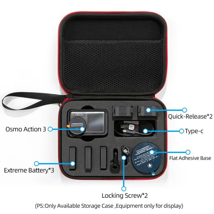 For DJI Osmo Action 3 Carrying Storage Case Bag,Size: 21x 16 x 6cm, For DJI Osmo Action 3