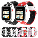 Fashion Wave Dot Series Leather Replacement Watchbands For Apple Watch Series 6 & SE & 5 & 4 40mm / 3 & 2 & 1 38mm, For Apple Watch Series 8&7 41mm / SE 2&6&SE&5&4 40mm / 3&2&1 38mm