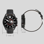 M98 1.28 inch IPS Color Screen IP67 Waterproof Smart Watch, Support Sleep Monitor / Heart Rate Monitor / Bluetooth Call, Style:Leather Strap, Leather Strap(Silver), Leather Strap(Black)