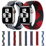Plastic Buckle Mixed Color Nylon Braided Single Loop Replacement Watchbands For Apple Watch Series 6 & SE & 5 & 4 44mm / 3 & 2 & 1 42mm, S, M, L, XL, XXL