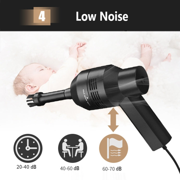 HK-6019D Portable Household Car Handheld Mini USB Vacuum Cleaner Dust Collector Cleaning Tools, HK-6019D