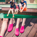 Non-slip Plastic Grain Texture Thick Cloth Sole Solid Color Diving Shoes and Socks, One Pair, XXXS, XXS, XS, S, M, L, XL, XXL, XXXL